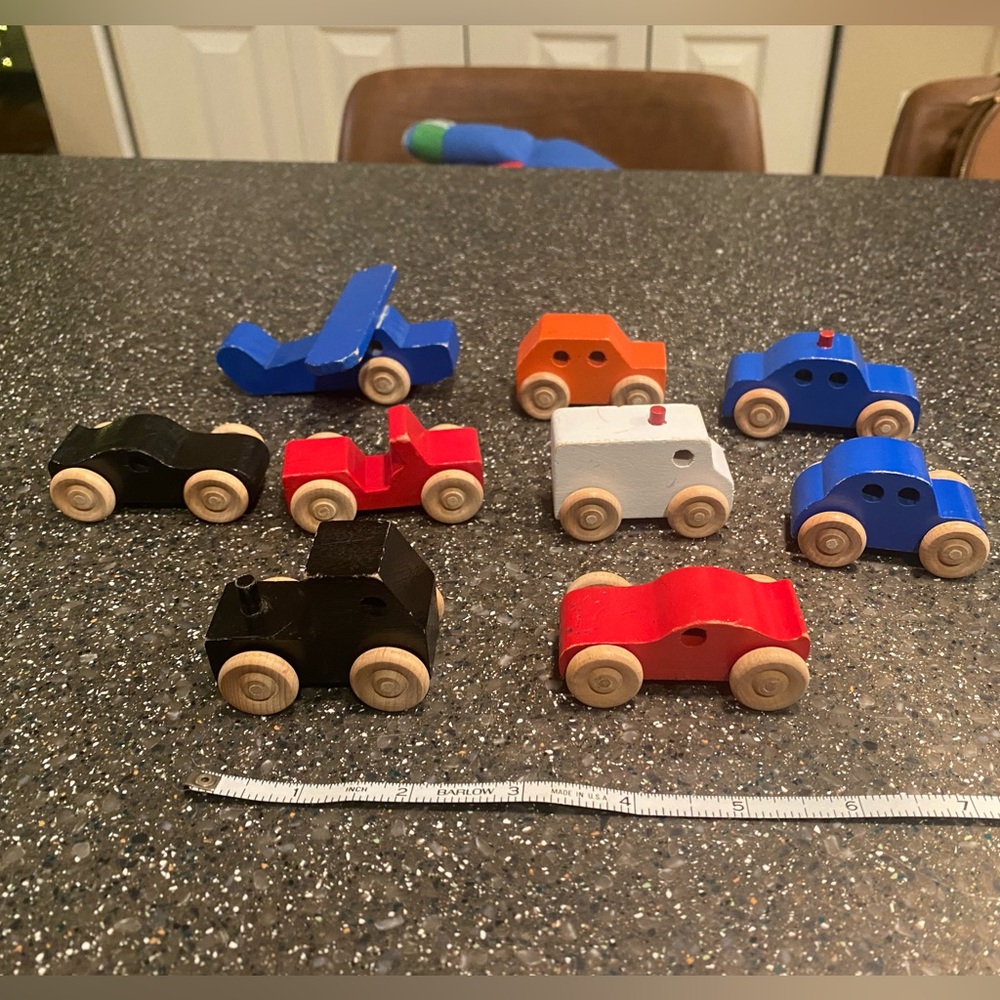 Colorful Wooden Toy Cars Set